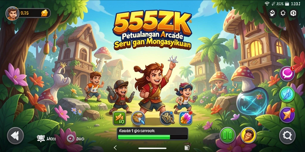 Screenshot gameplay 555ZK yang seru dan berwarna.