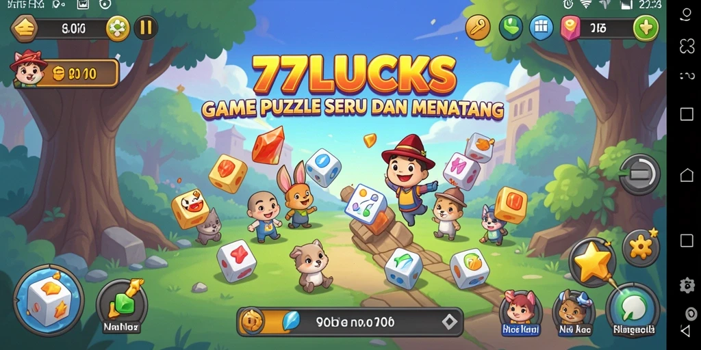 Tampilan menawan gameplay <strong>77LUCKS</strong> dalam genre Puzzle.