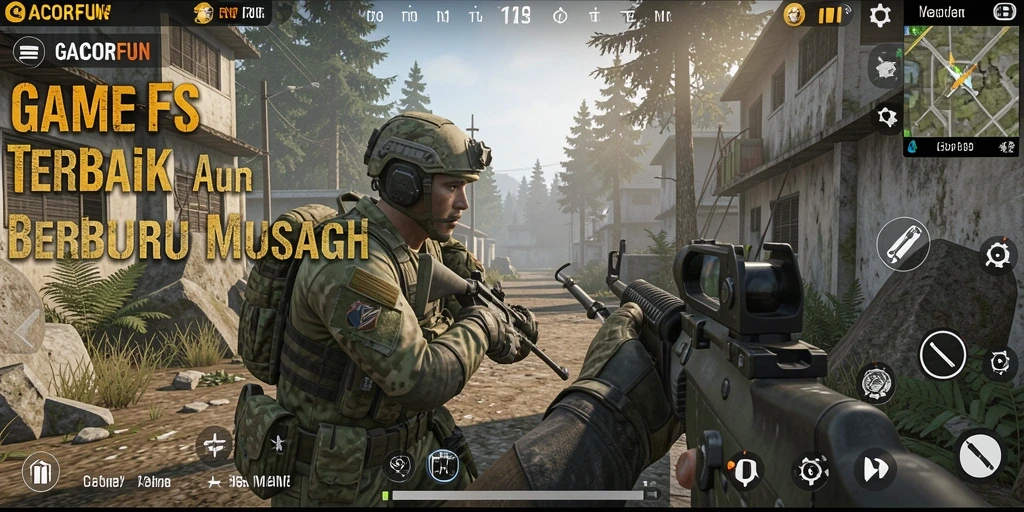 Gameplay seru GACORFUN dengan aksi tembak-menembak yang intens.