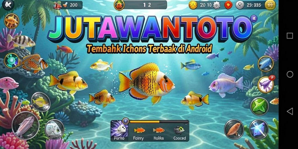 Tampilan gameplay menarik JUTAWANTOTO saat menembak ikan.