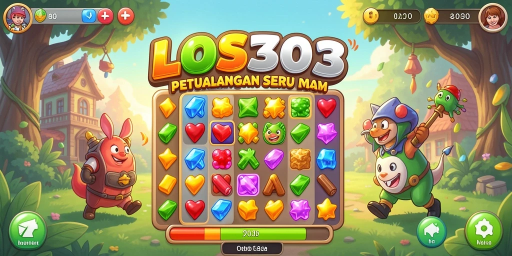 Tampilan gameplay <strong>LOS303</strong> yang penuh warna dan menantang.