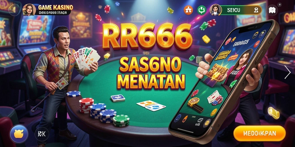 Tampilan gameplay seru dan menegangkan dari RR666 dengan fitur Kasino lengkap.