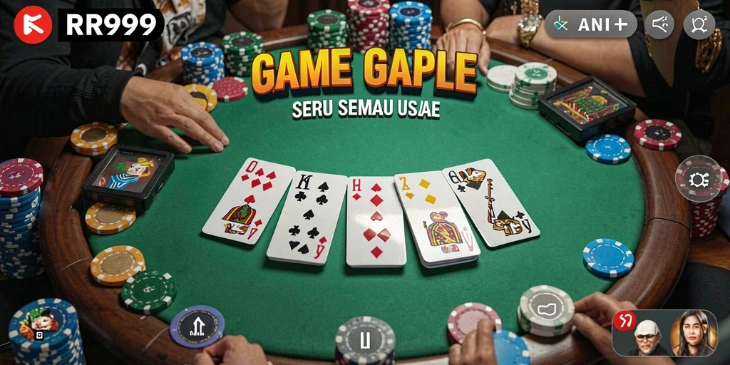 Screenshot permainan Gaple RR999 yang menampilkan keseruan gameplay.