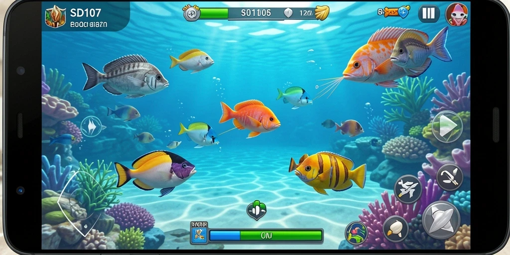 Gameplay seru Tembak Ikan di SD107 dengan grafis yang memukau.